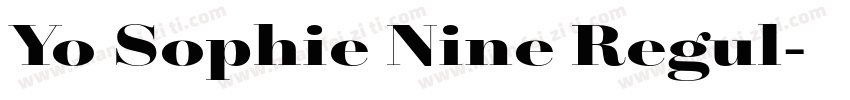 Yo Sophie Nine Regul字体转换